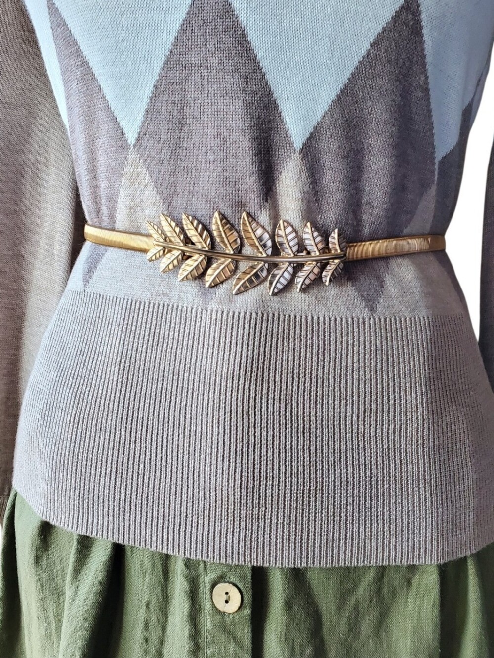 Vtg. Elastic Women's Skinny Belt